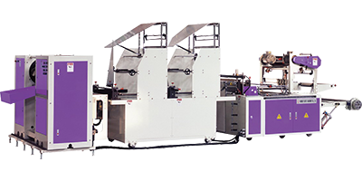 Single Coreless 'C' Folding Perforating Bag-on-Roll Machine